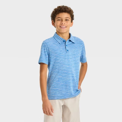 Boys' Golf Striped Polo Shirt - All In Motion™ | Target