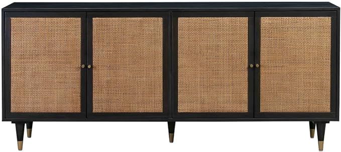 TOV Furniture Sierra 31" H Storage Modern Wood Sideboard in Noir Black | Amazon (US)