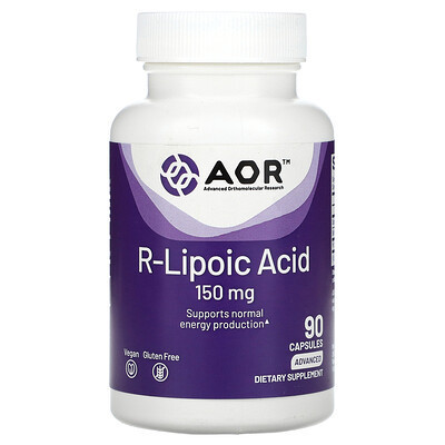 Advanced Orthomolecular Research AOR, R-Lipoic Acid, 150 mg, 90 Capsules | iHerb