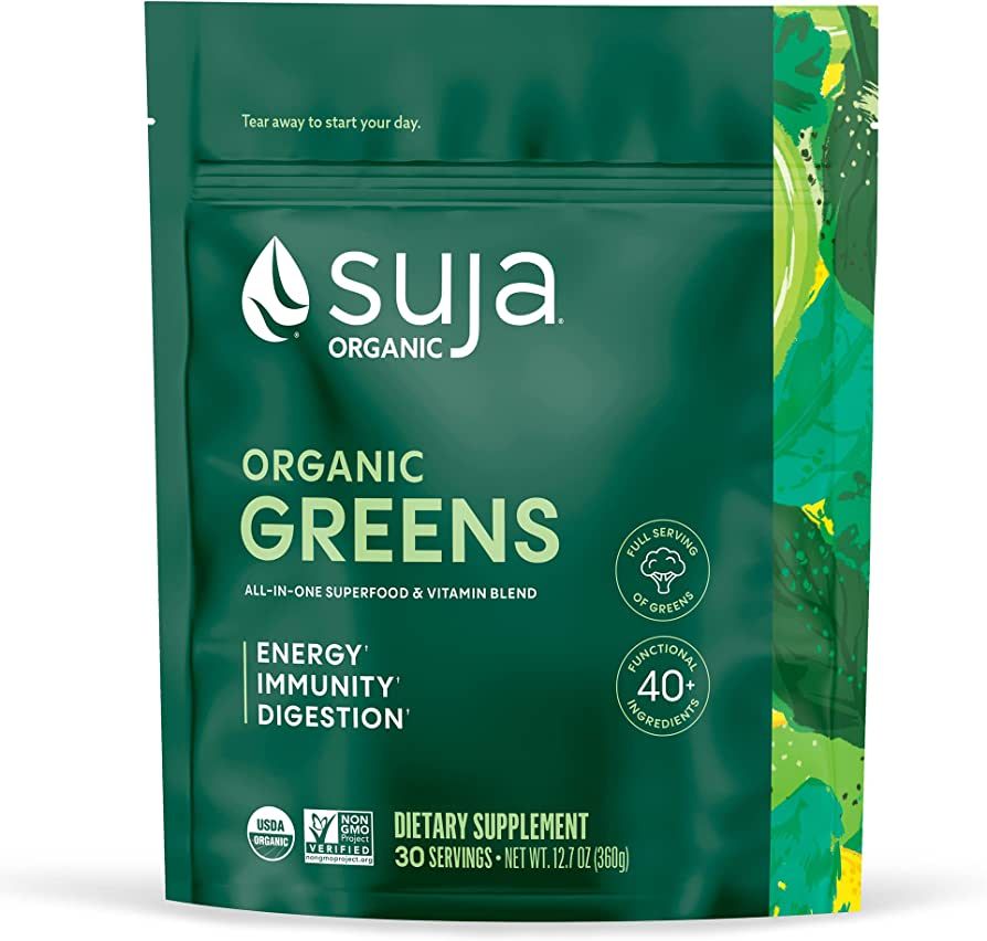 Suja Organic Greens Powder Probiotic Blend, Spirulina, Daily Superfood Drink or Smoothie Mix for ... | Amazon (US)