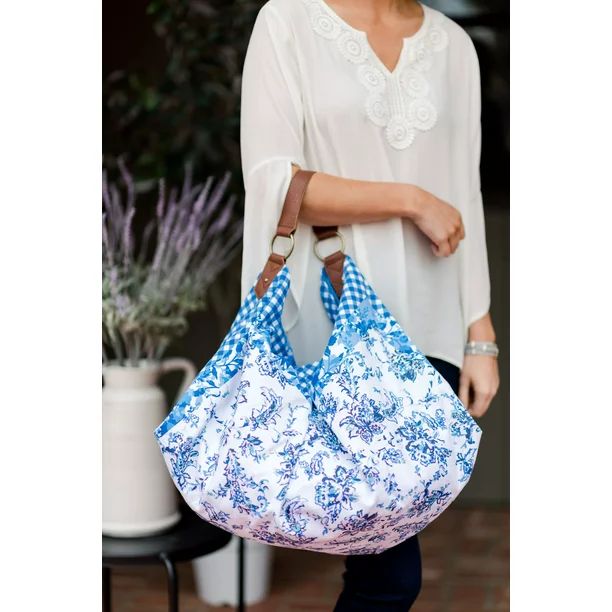 The Pioneer Woman Maya Hobo Handbag, Blue Floral, Women’s | Walmart (US)