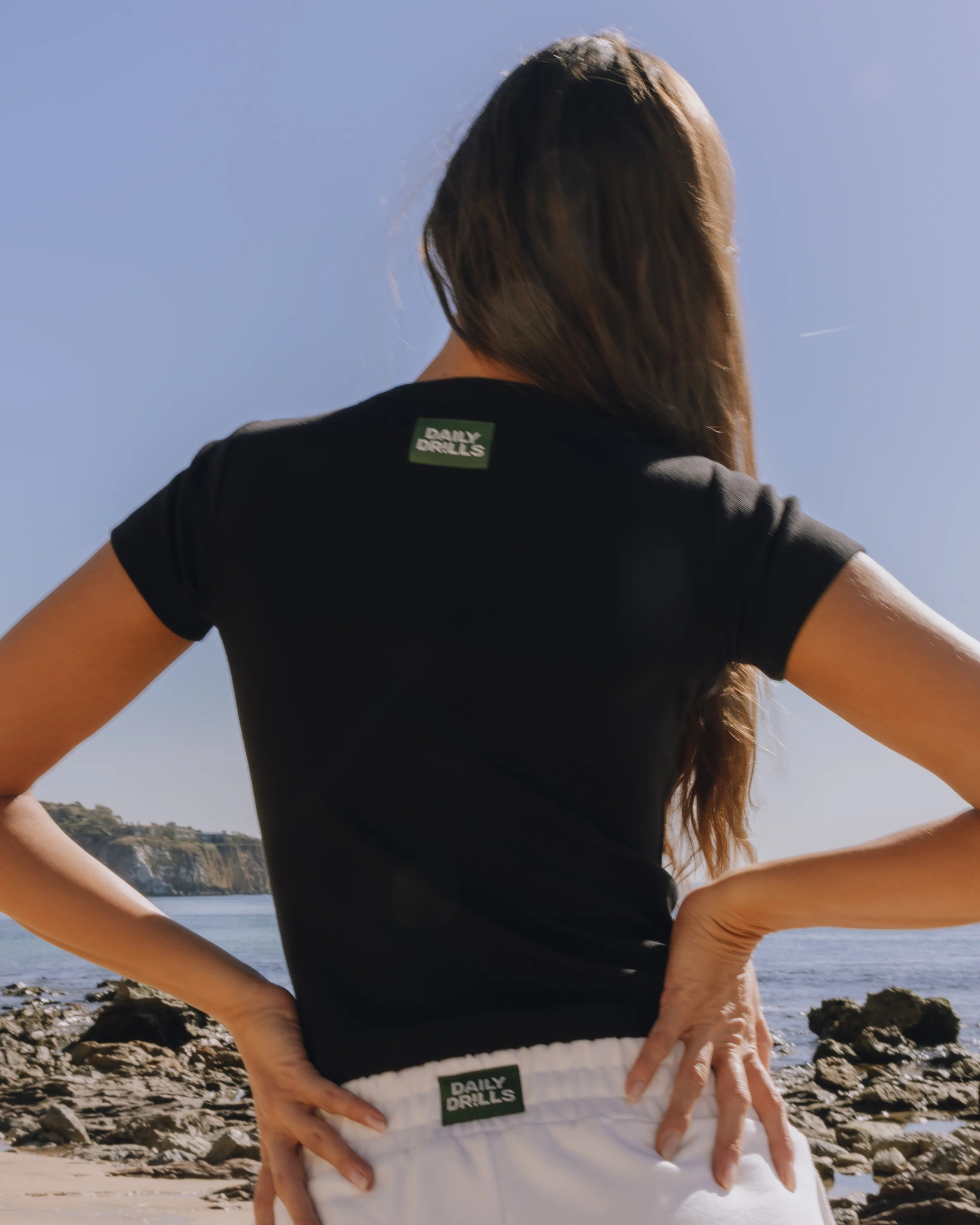 Ribbed Baby Tee - Black | Daily Drills