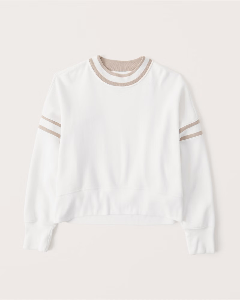 90s Sharkbite Colorblock Crew Sweatshirt | Abercrombie & Fitch (US)