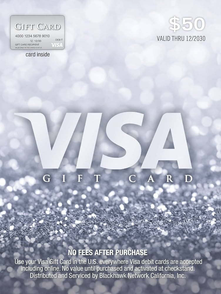 Visa $50 Gift Card (plus $4.95 Purchase Fee) | Amazon (US)