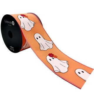 2.5" x 20ft. Ghost Wired Taffeta Ribbon by Celebrate It® Halloween | Michaels | Michaels Stores