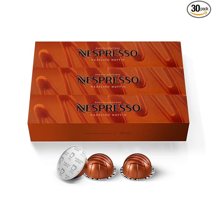 Nespresso Capsules VertuoLine, Hazelino Muffin, Mild Roast Coffee, 30 Count Coffee Pods, Brews 7.... | Amazon (US)