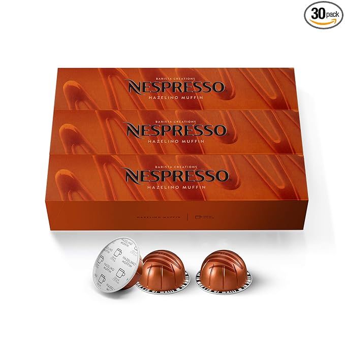 Nespresso Capsules VertuoLine, Hazelino Muffin, Mild Roast Coffee, 30 Count Coffee Pods, Brews 7.... | Amazon (US)