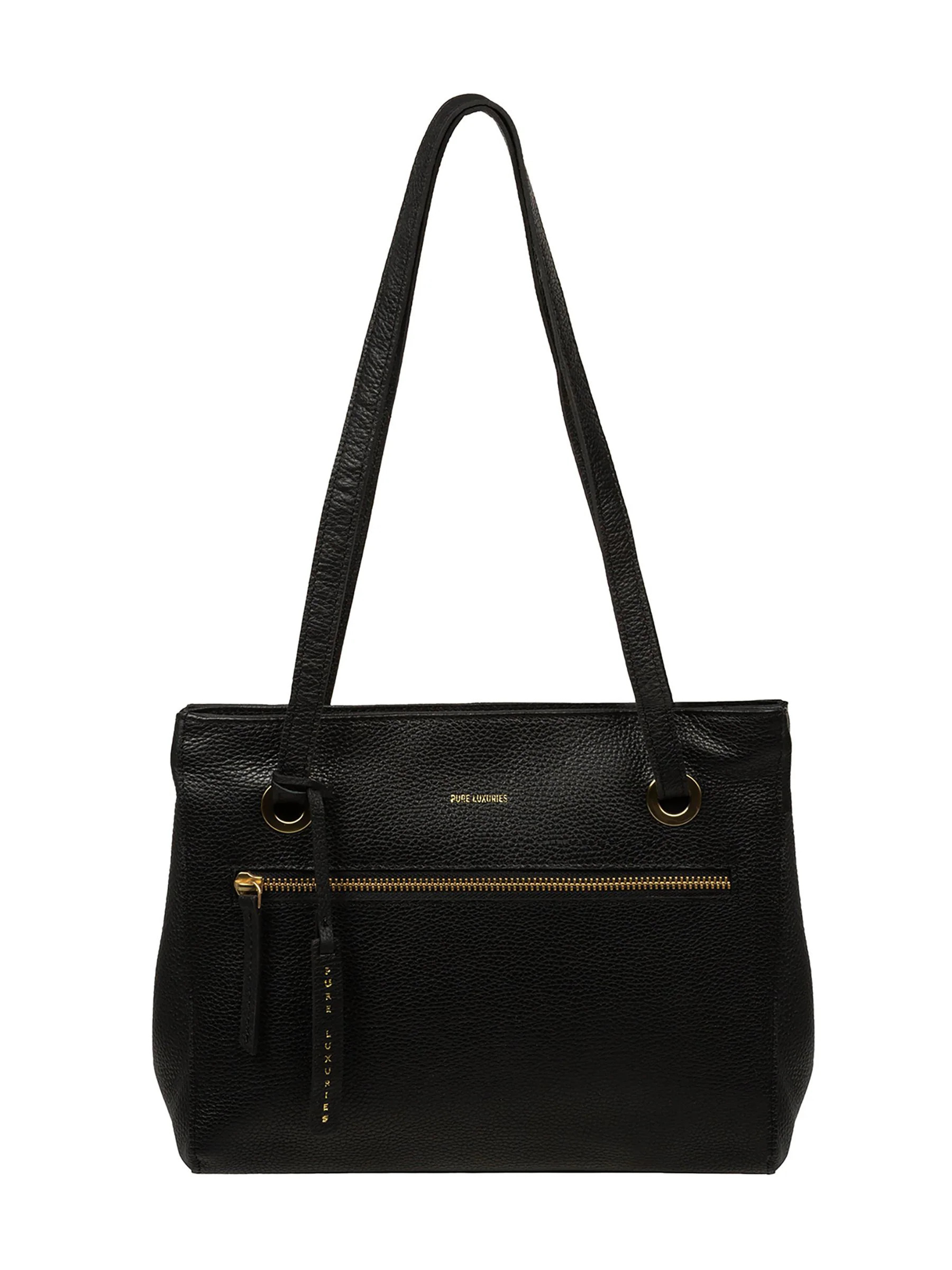 Pure Luxuries London Pure Luxuries London Black Noko Leather Handbag | Next US