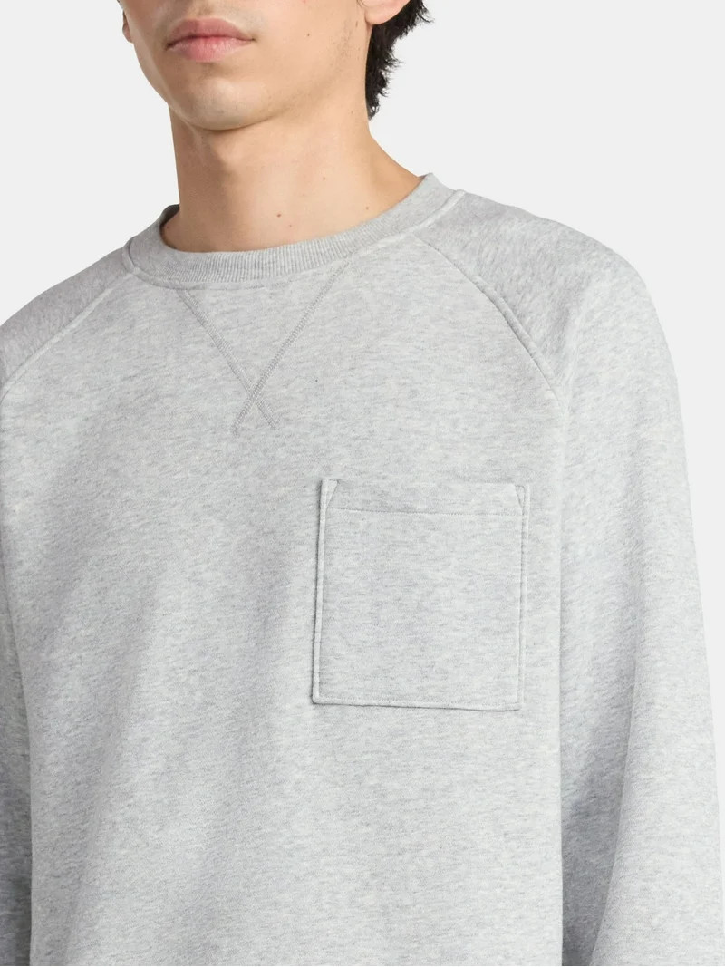 No Boundaries Crewneck Sweatshirt with Long Sleeves, Men's & Big Men's | Walmart (US)