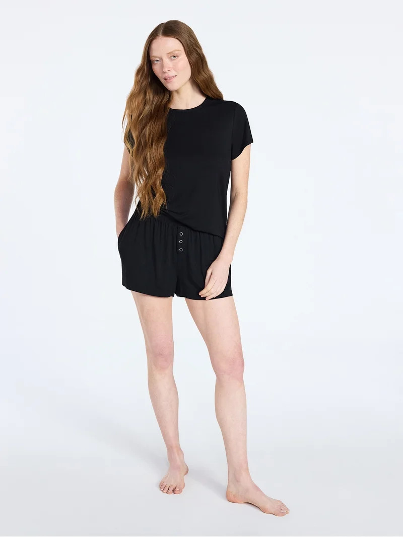 Joyspun Women\u2019s Sleepwear Modal Pajama Shorty Shorts, 2.5'' Inseam, Sizes S-3X | Walmart (US)