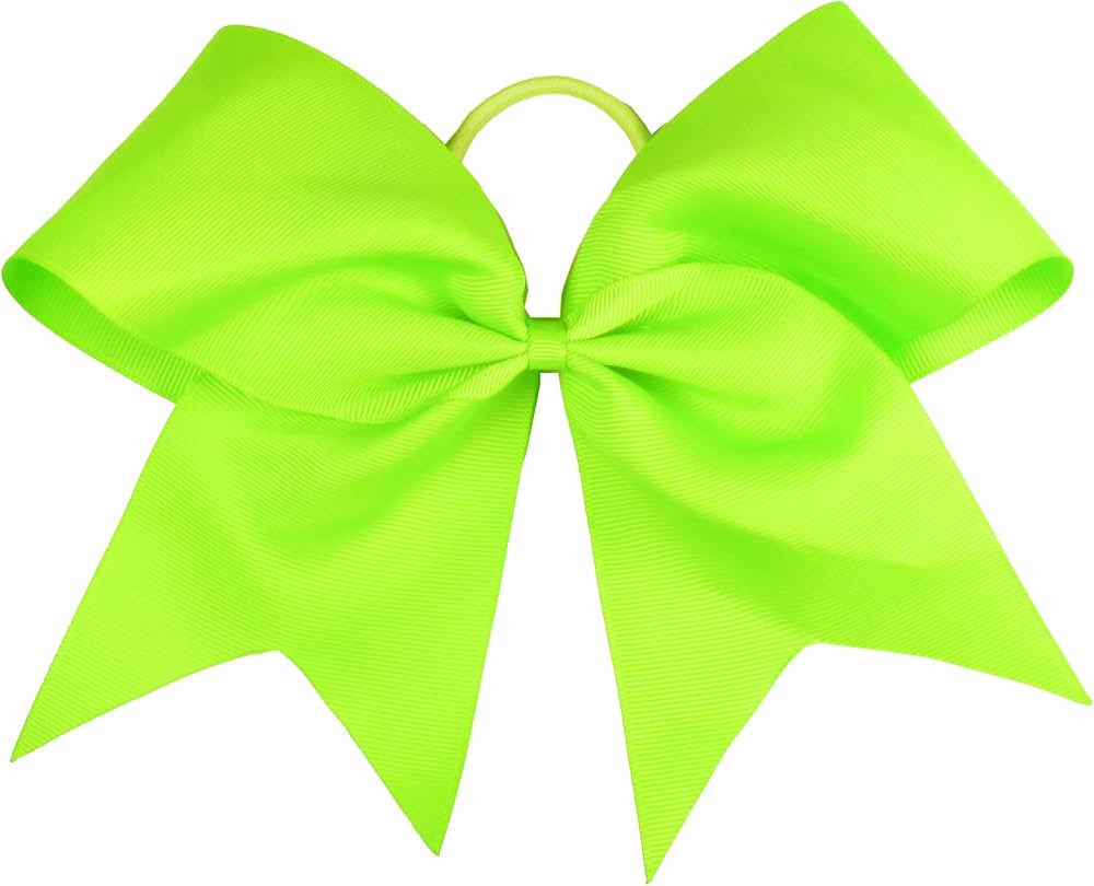 Cheerleading Hair Bows with Elastic Ponytail Holders - Cheerleader Gifts, Breast Cancer Awareness... | Amazon (US)