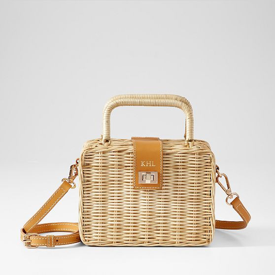 Wicker and Leather Crossbody | Mark and Graham