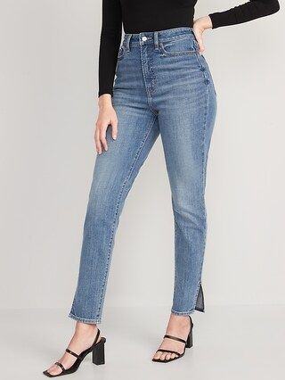 Higher High-Waisted O.G. Straight Side-Slit Ankle Jeans for Women | Old Navy (US)