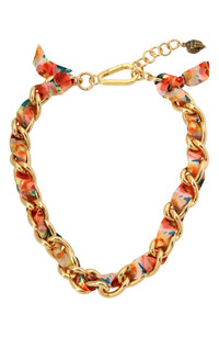 Click for more info about Kurt Geiger London Fabric Link Chain Necklace | Nordstrom