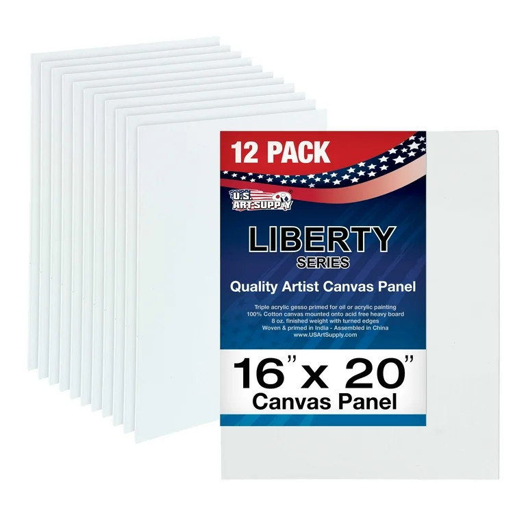 U.S. Art Supply 16 X 20 inch Professional Artist Quality Acid Free Canvas Panel Boards for Painti... | Walmart (US)