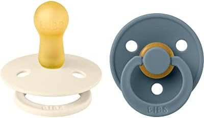 BIBS Pacifiers Colour Collection | Natural Rubber Baby Pacifier | Set of 2 BPA-Free Soothers | Ma... | Amazon (US)