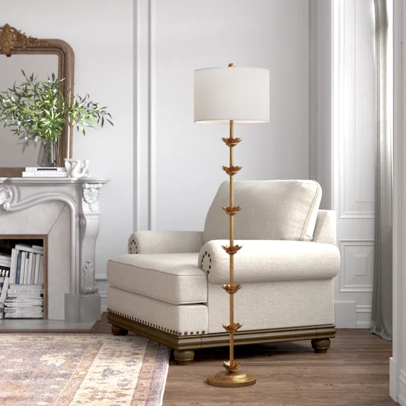 Adalyn 63.5'' Antique Gold Traditional Floor Lamp Set | Wayfair North America