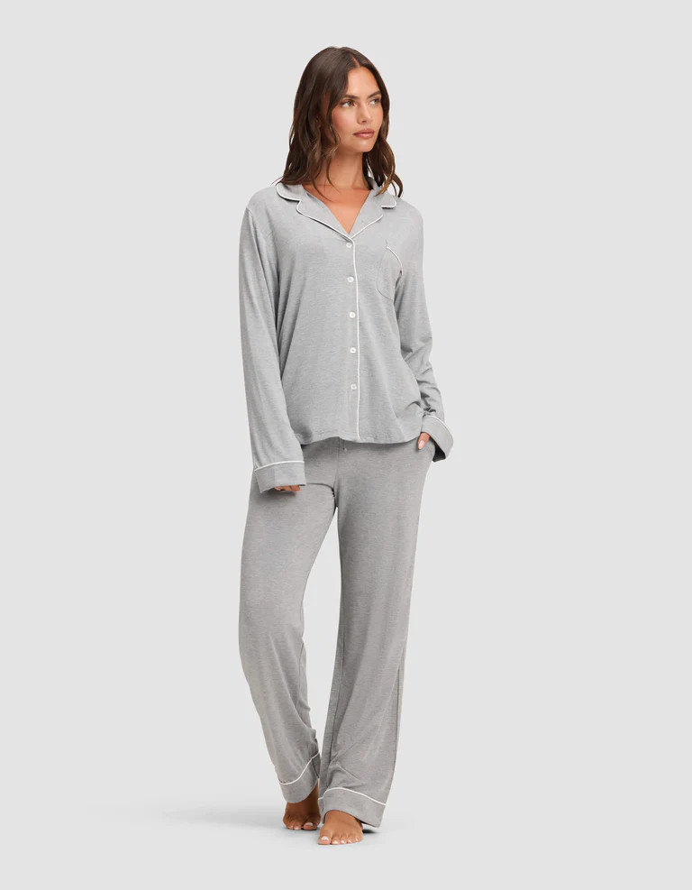 Women's Bamboo Stretch-Knit Long Sleeve Pajama Set | Cozy Earth