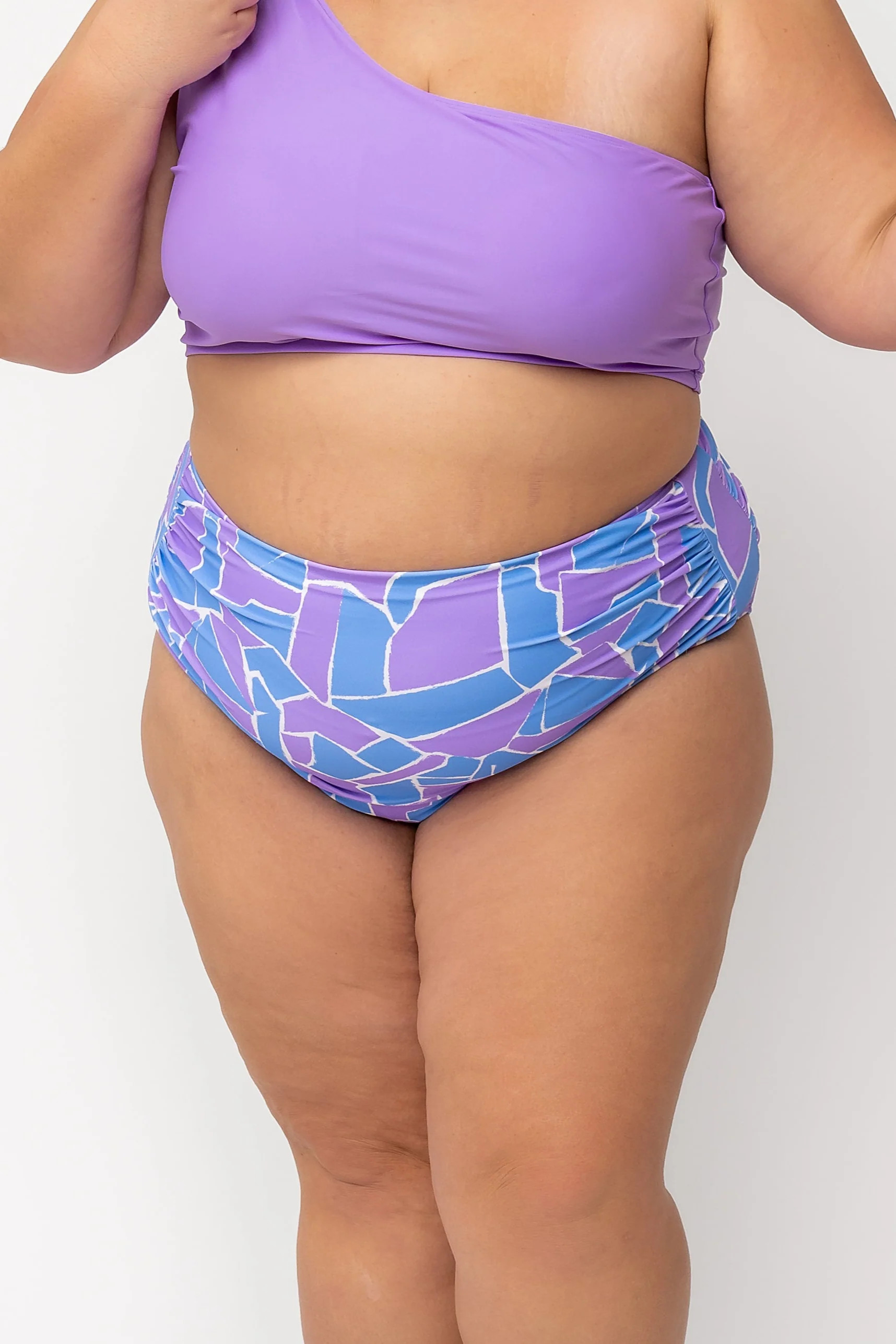 Barefoot Bottom | Geometric Purple & Blue | Coral Reef Swim US