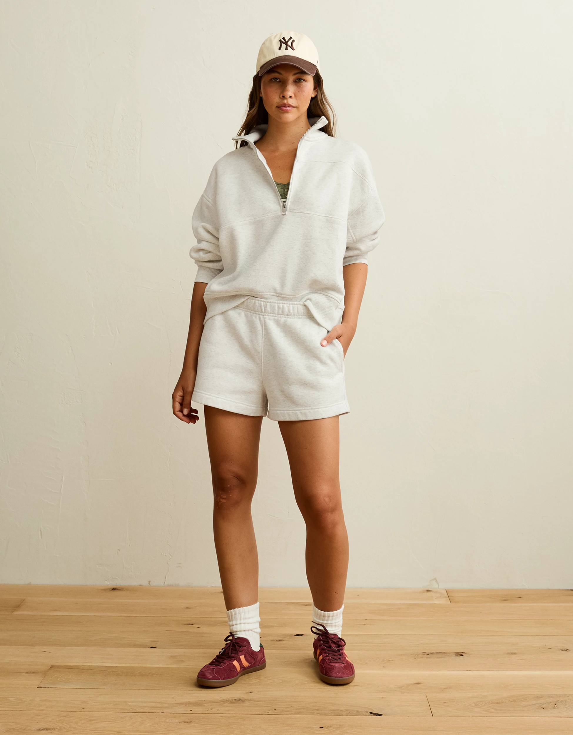 AE Everyday Luxe Quarter-Zip Sweatshirt | American Eagle Outfitters (US & CA)