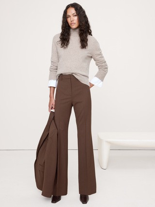 High-Rise Flare Italian Wool Pant | Banana Republic (US)