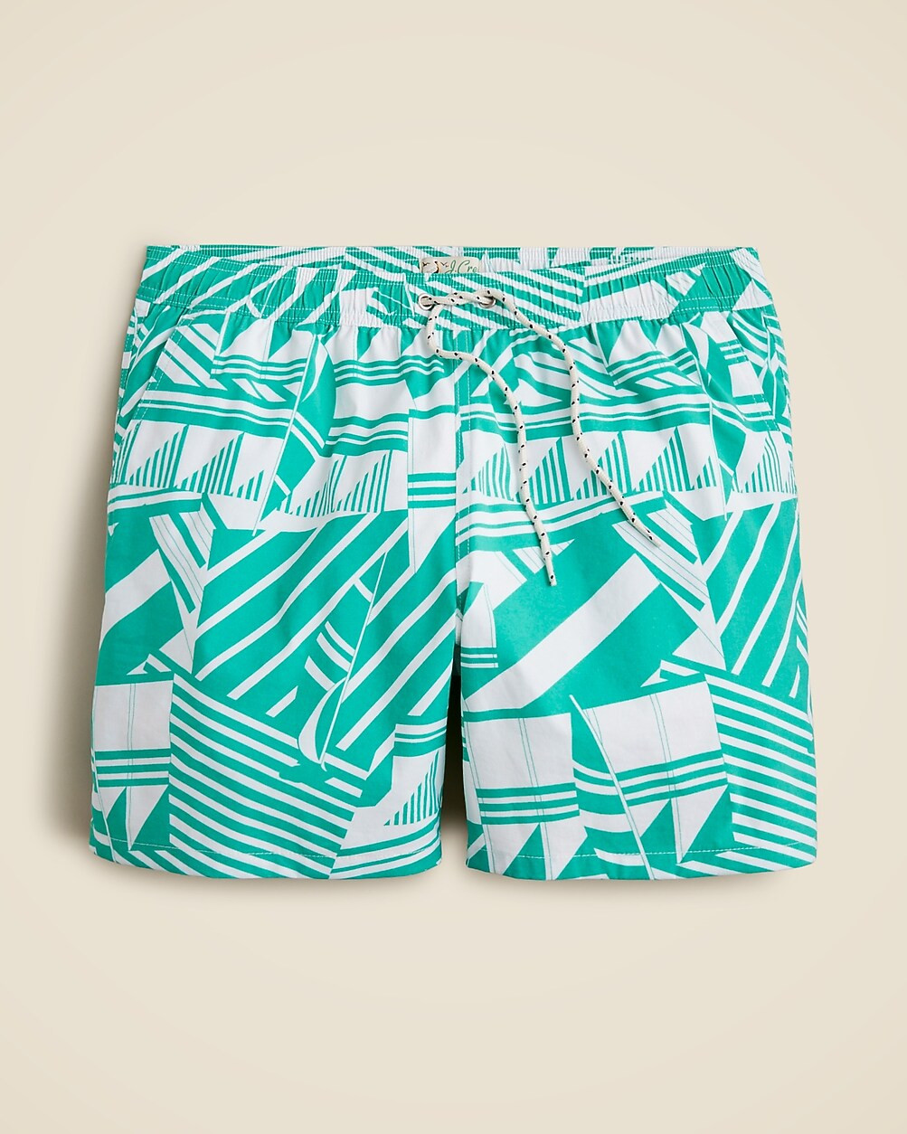 6'' stretch swim trunk in print with ECONYL&reg; nylon | J. Crew US