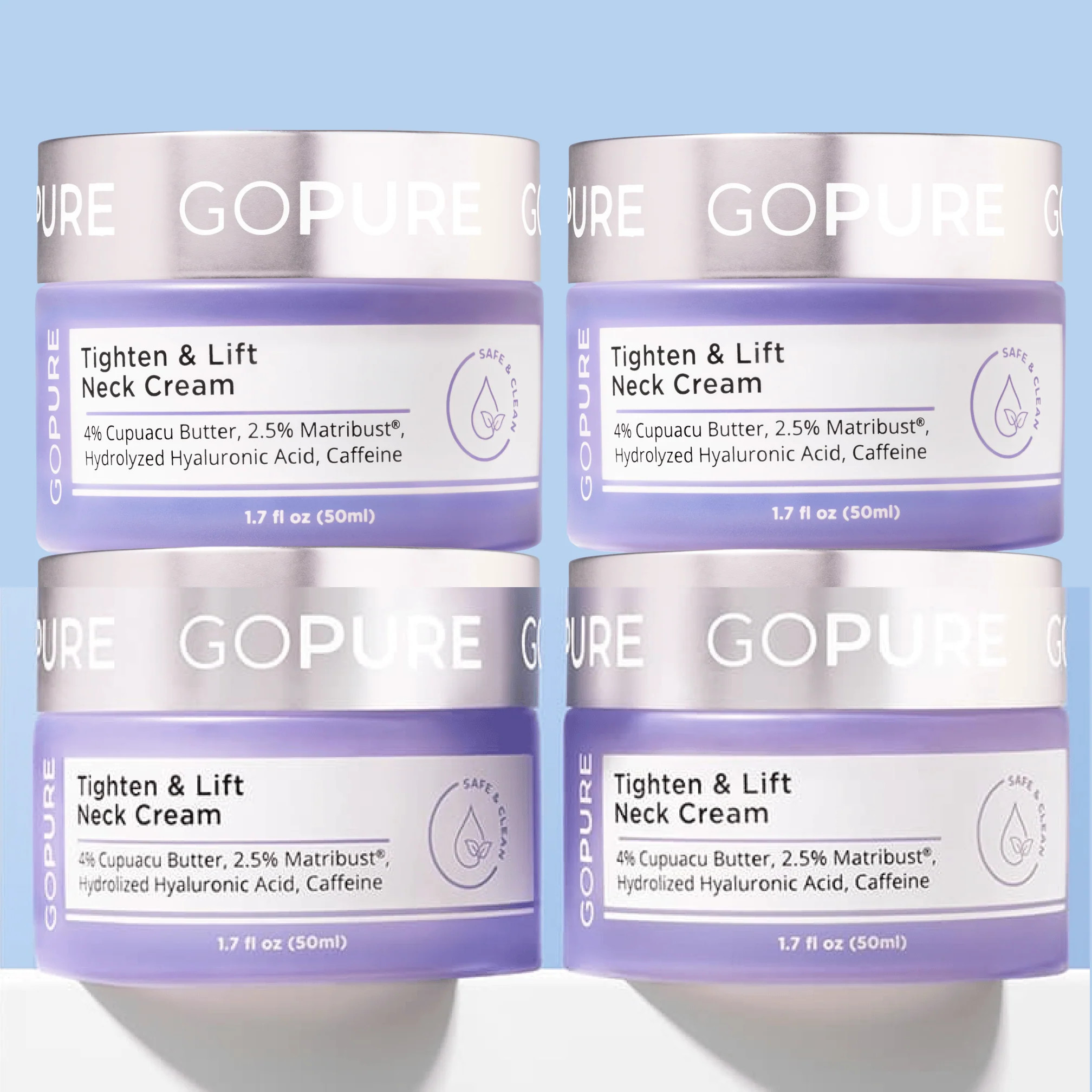 Tighten & Lift Neck Cream - 4 Jars | GoPure Beauty