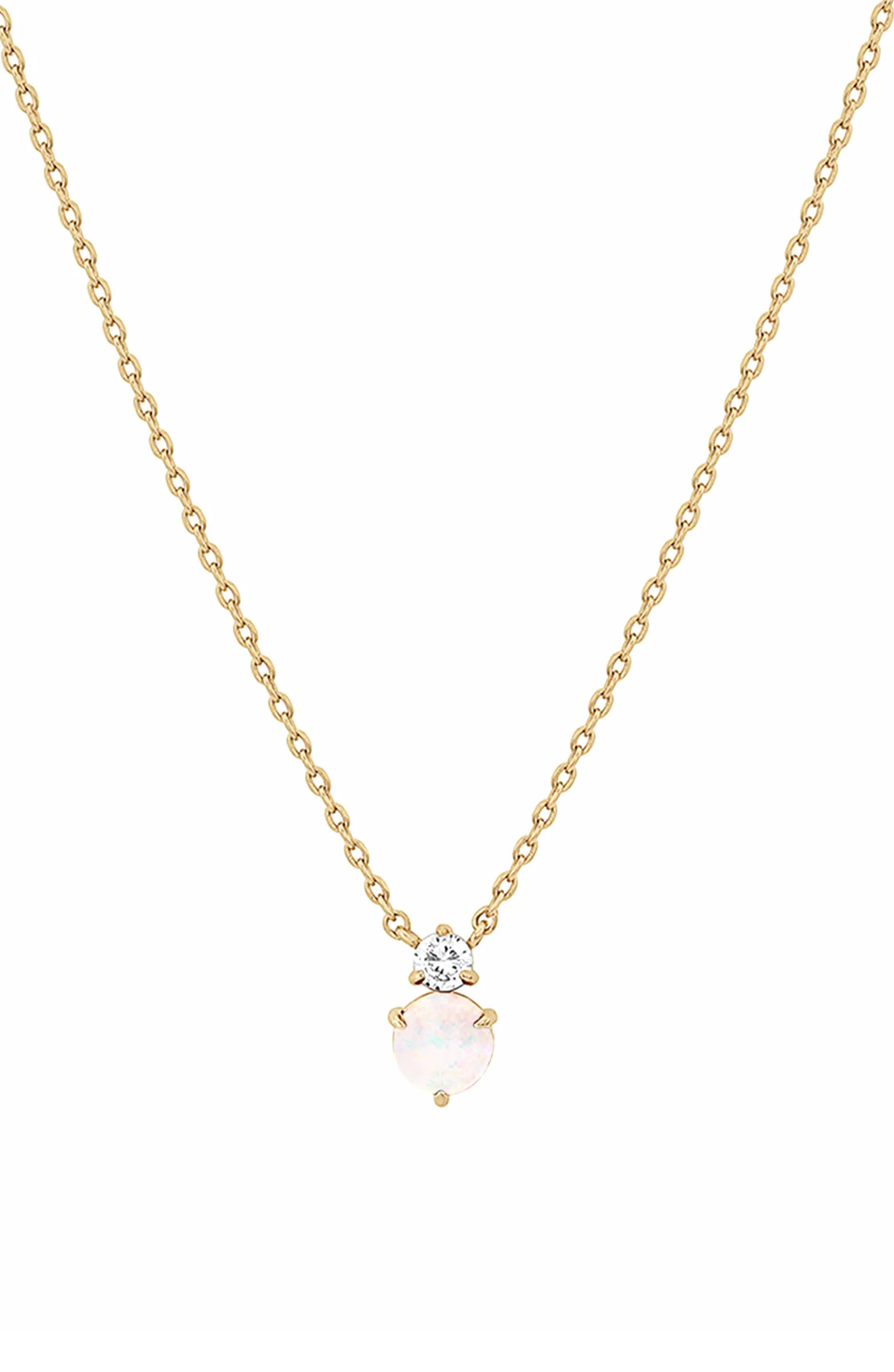 Bearfruit Jewelry 14k Gold Plated Deux Birthstone Necklace Personal Holiday Gift Idea | Nordstrom | Nordstrom
