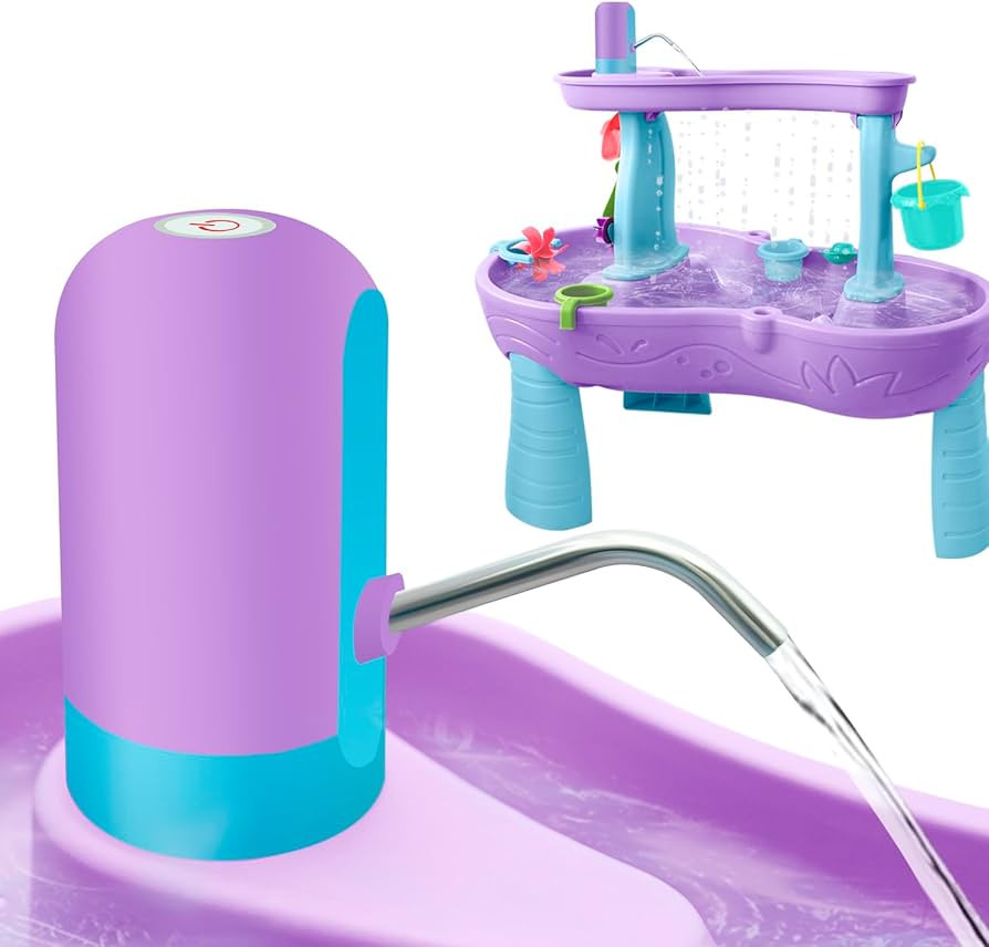 Water Table Pump, Battery Powered Water Pump for Kids 3 Hours Non-Stop Fun Summer Outdoor Water P... | Amazon (US)