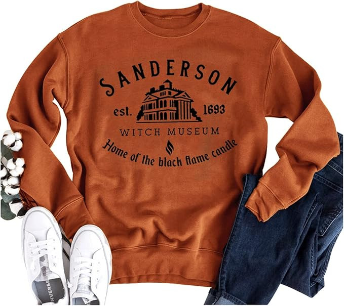Sanderson Witch Museum Sweatshirt For Women Happy Halloween Pullover Shirts Teen Girls Funny Witc... | Amazon (US)