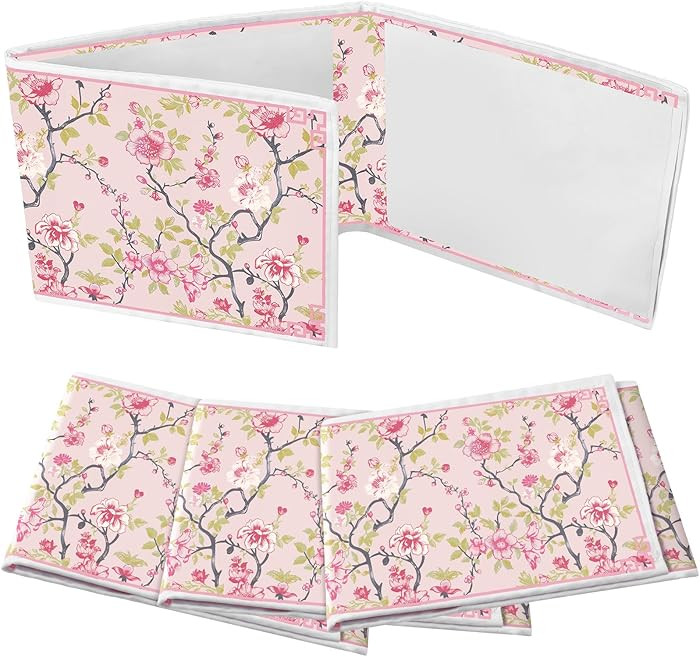 4 Pack Chinoiserie Mahjong Card Holder Chinoiserie Print Mahjong Card Sleeve Large Size(6 1/8\u20... | Amazon (US)