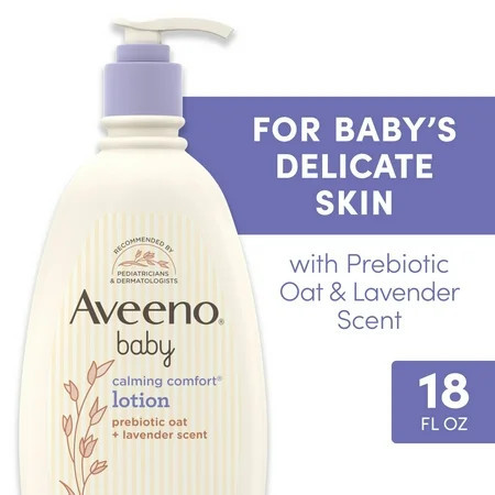 Aveeno Baby Calming Comfort Moisturizing Bedtime Body Lotion for Baby and Toddler, 18 fl oz | Walmart (US)