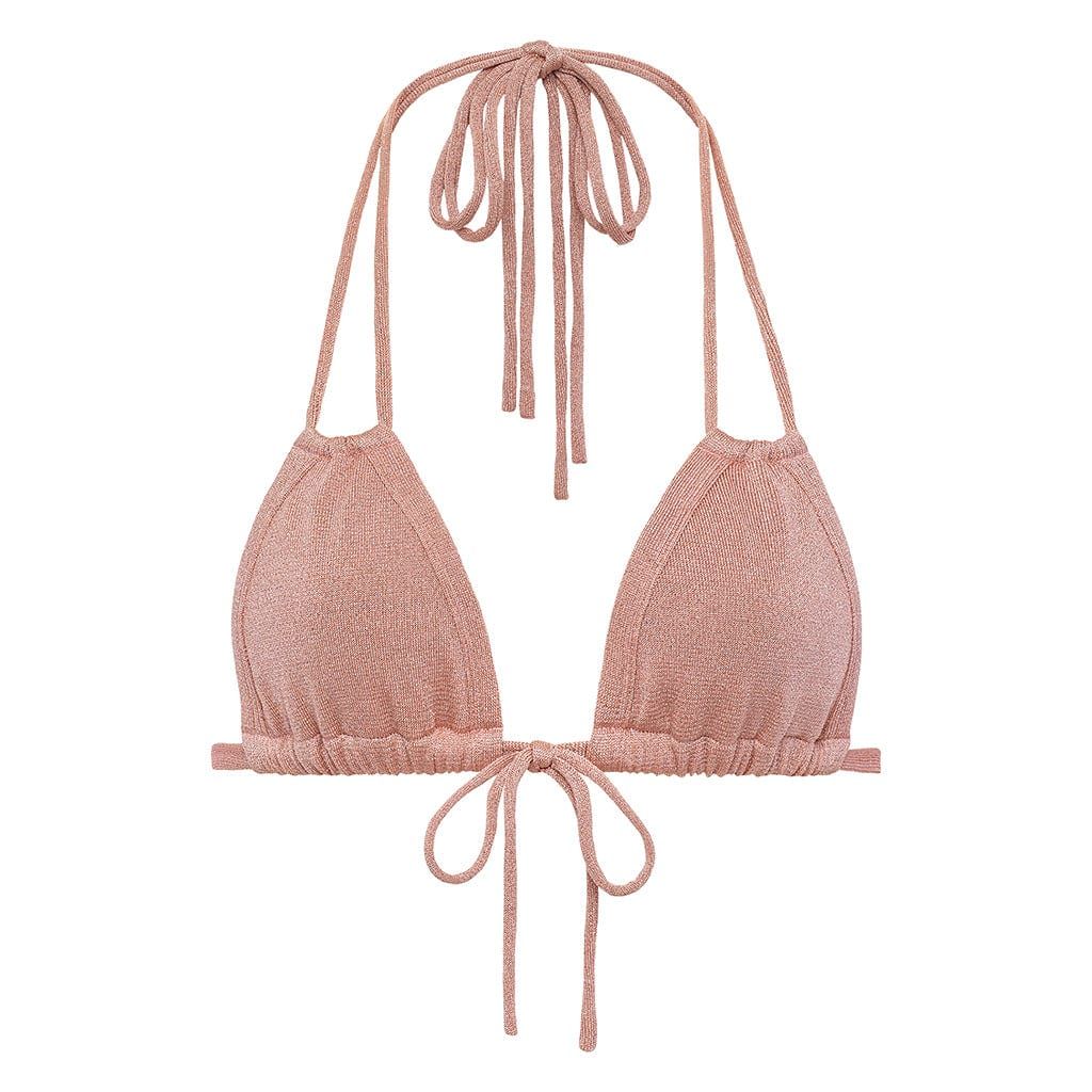 Prima Pink Sparkle Euro Bow Bikini Top | Montce