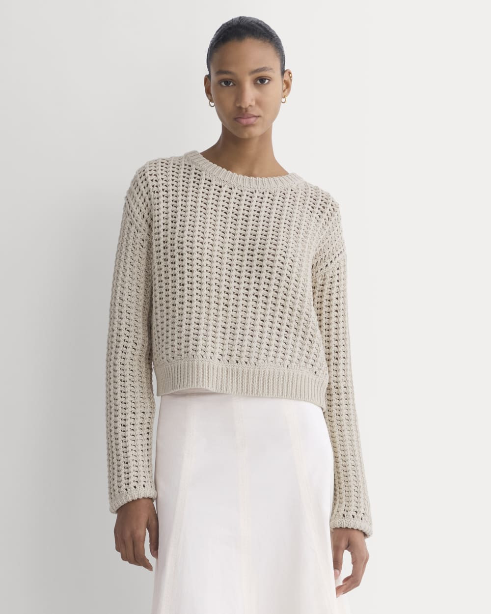 Open-Knit Crew in Elevated Cotton | Peyote | Everlane