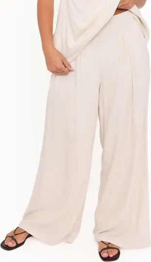 Arles Pleated Cotton Wide Leg Pants | Nordstrom