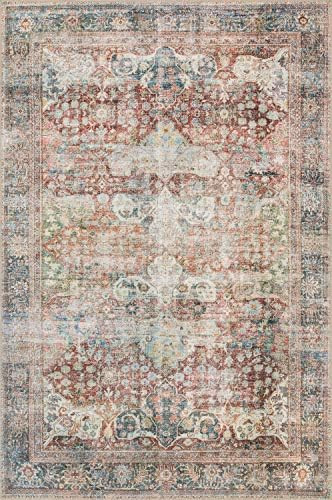 Loloi II Loren Collection LQ-14 Brick / Multi, Traditional 5'-0" x 7'-6" Area Rug | Amazon (US)