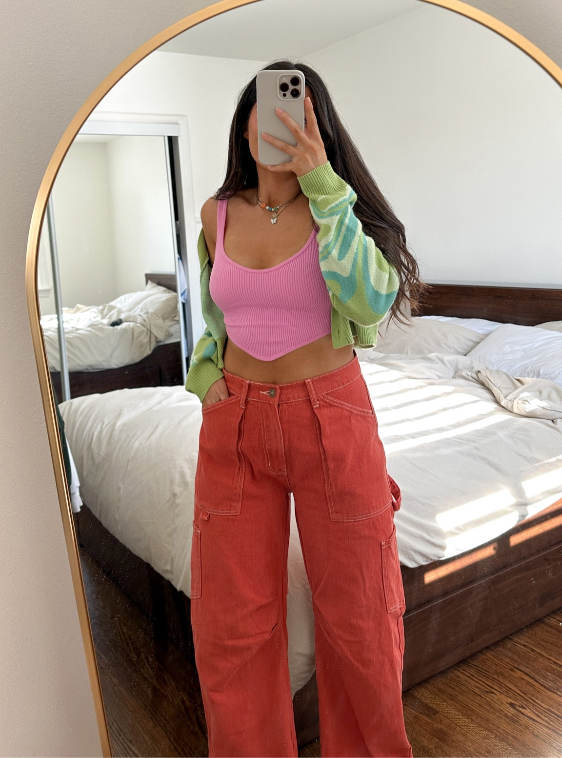 the more colour the better 💖🌈 princess polly boutique cargo pants, Zara crop top, garage sweater 

cargos, Miami vice pants, colourful aesthetic, outfit inspo, spring outfit, travel outfit, vacation outfit, garage clothing

#LTKfit #LTKstyletip