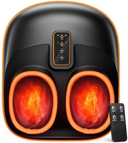 Foot Massager Machine with Heat, Upgrade 6 Airbags 29 Nodes Deep Rolling, Compression, Ankle Knea... | Amazon (US)