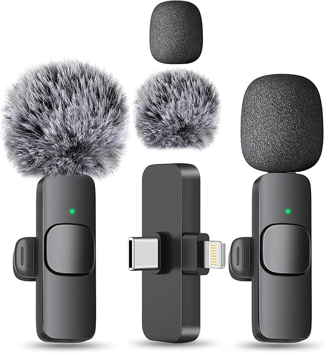 MAYBESTA Wireless Mini Microphone for iPhone, Android Phone - Bluetooth Lavalier Lapel Mic for Au... | Amazon (US)