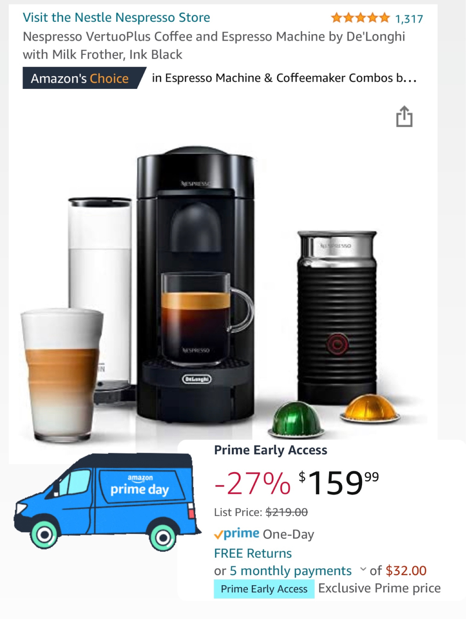 My Nespresso machine is on sale for Amazon prime 

#LTKSeasonal #LTKHoliday #LTKsalealert