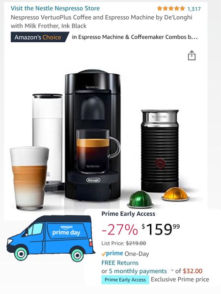 My Nespresso machine is on sale for Amazon prime 

#LTKSeasonal #LTKHoliday #LTKsalealert