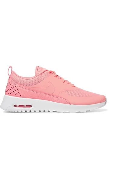 Nike - Air Max Thea Croc-effect Leather-trimmed Mesh Sneakers - Coral | NET-A-PORTER (US)