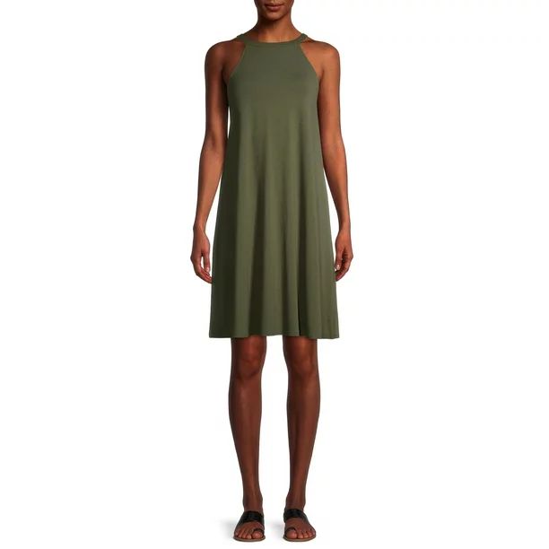 Time and Tru Women’s Knit Halter Dress | Walmart (US)