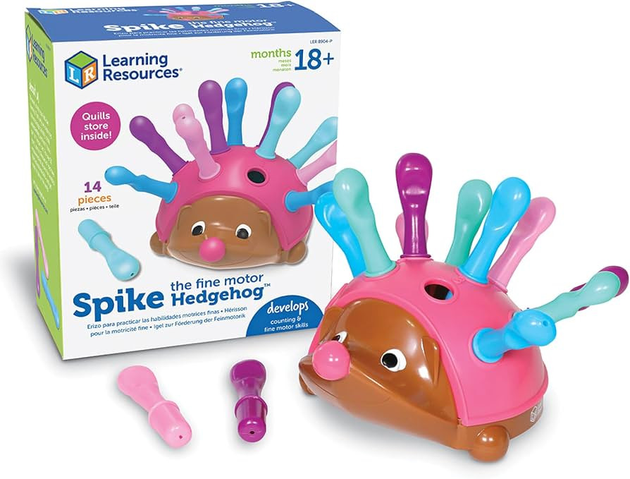 Learning Resources Spike The Fine Motor Hedgehog Pink Fine Motor and Sensory Toy Montessori Ages ... | Amazon (US)