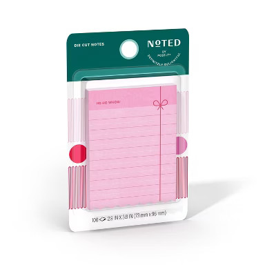 Noted by Post-it 3"x4" Ho Ho Whoa List Note Red Gifting | Target