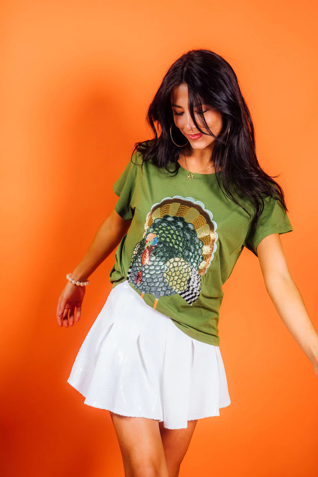 Olive Green Big Turkey Tee | Queen of Sparkles