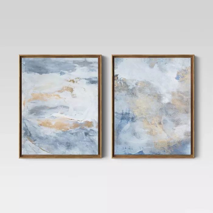 (Set of 2) 16" x 20" Abstract Painting Framed Canvas - Project 62™ | Target