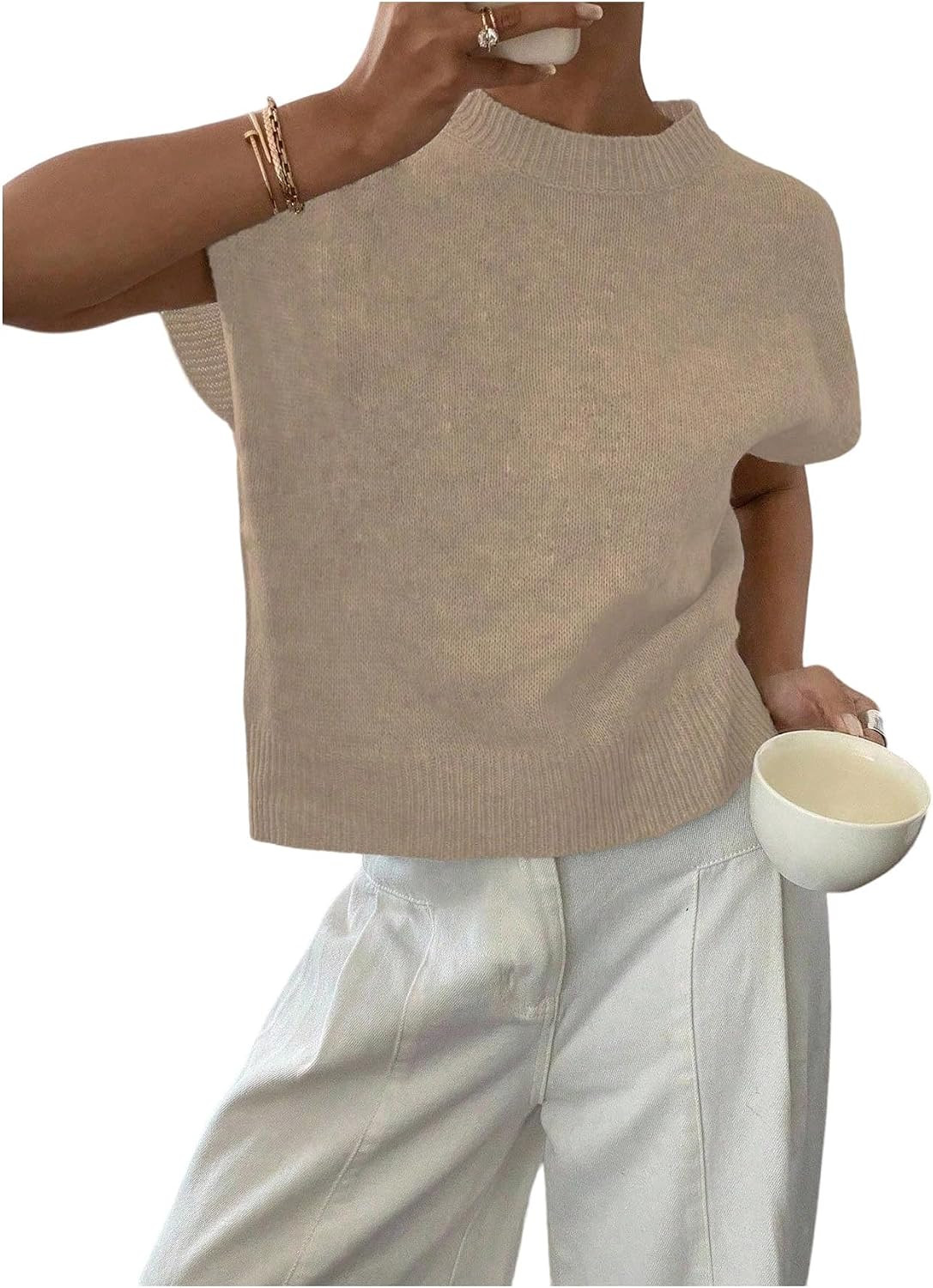 SOLY HUX Women's Short Sleeve Business Casual Sweater | Amazon (US)