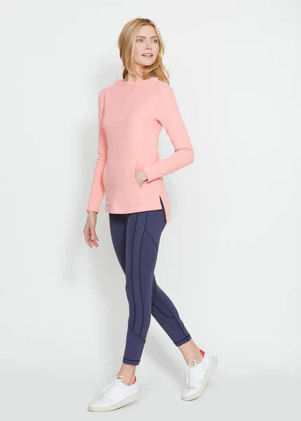 Highland High-Low in Terry Fleece (Island Coral) | Dudley Stephens