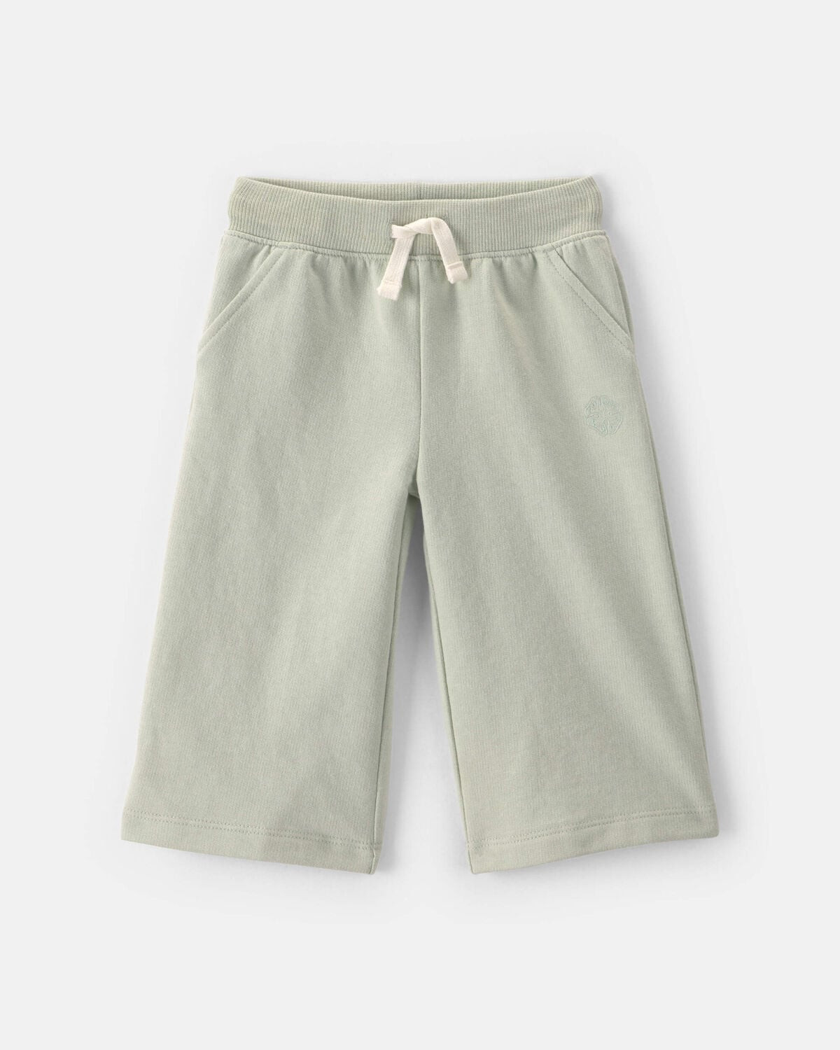 Baby Girl French Terry Drawstring Pants - Green | Carter's Inc